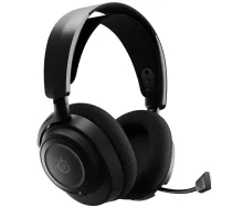 Steelseries Arctis Nova 7 Bezvadu galvas austiņas, loka dizains, spēlēm, USB Type-C, Bluetooth, Melnas