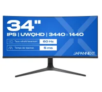 JAPANNEXT JN-IPS340UWQHD60C-C65W-HS-W izliekts UWQHD monitors