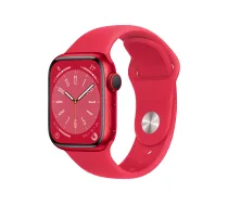Apple Watch Series 8 (GPS) - (PRODUCT)RED - 41 mm - Red Aluminium - Smartwatch with Sport Band - Fluoroelastomer - Red - Regular Band Size - 32GB - Wi-Fi, Bluetooth - 32 g (MNP73FD/A)