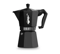 Bialetti MOKA EXCLUSIVE 6-Cup Stovetop Espresso Maker, Black (9066)