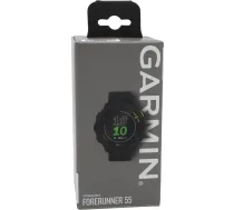 Garmin Forerunner 55 viedpulkstenis ar silikona siksniņu, 1.04 inch displejs, melns