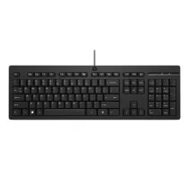 HP 125 G2 vadu USB tastatūra, vācu izkārtojums (QWERTZ), pilna izmēra, membrānas, izturīga pret šķidrumu, melna - Bulk