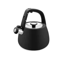 MEO Maestro Tējkanna Plīts 2,5L Matēti Melna Nerūsējošā Tērauda ar Svilpi MR-1318-BLACK