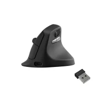 Keychron M5-A29 Vertical PixArt 3311 1K Melns ergonomiska bezvadu spēļu pele