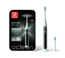 Oclean X Pro 20 viedā skaņas zobu birste, piparmētru zaļa, Bluetooth, 42 000 VPM, ar 1 birstes uzgali