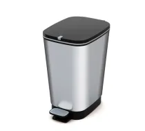 KIS Pedal Bucket Metallic Chic atkritumu tvertne M 25L tērauds