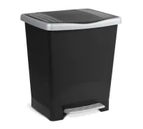 TATAY Pedal Bucket Millenium 23L melns atkritumu spainis ar pedāli
