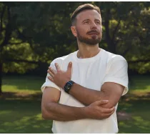 Huawei Watch D3 Riva-B10 viedpulkstenis 46 mm ar alumīnija korpusu un gumijas siksniņu, melnā krāsā (55020KBU)