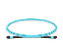 Kompatibles Lenovo 00FM412 BlueOptics LWL Breakout Patchkabel, MPO/UPC, 4xDuplex LC/UPC, 1 Meter, Multimode G50/125µm, OM3, MPO Einfügedämpfung: unter 0.3dB, LC Einfügedämpfung: unter 0.2dB, Markenfaser, 3.0mm LSZH aqua / türkis, 8 Kerne und MPO Stecker o (00FM412-BO)