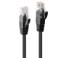 Lindy - Netzwerkkabel - RJ-45 (M) bis RJ-45 (M) - 50cm - UTP - CAT 6 - geformt, ohne Haken, verseilt - Schwarz (48076)