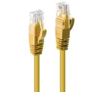 Lindy - Patch-Kabel - RJ-45 (M) bis RJ-45 (M) - 50cm - UTP - CAT 6 - geformt, ohne Haken, verseilt - Gelb (48061)
