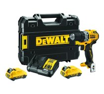 DEWALT DCD701D2-QW Cordless Drill 2x 12V 2Ah XR TSTAK Black, Yellow