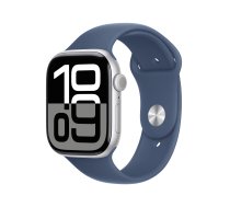 Apple Watch Series 10 GPS + Cellular 46mm Silver Aluminium Case mit Denim Sport Band - M/L (MWY13QF/A)