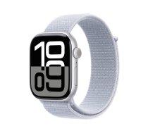 Apple Watch Series 10 GPS + Cellular 46mm Silver Aluminium Case mit Blue Cloud Sport Band (MWY23QF/A)