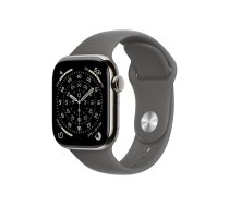 Apple Watch Series 11 GPS + Cellular 42mm Natural Titanium Case with Stone Grey Sport Band - M/L (MF8N4ZR/A)