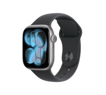 Apple Watch Series 11 GPS + Cellular 42mm Space Grey Aluminium Case with Black Sport Band - M/L