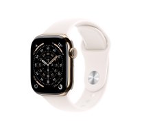 Apple Watch Series 11 GPS + Cellular 42mm Gold Titanium Case with Light Blush Sport Band - M/L (MF8X4ZR/A)
