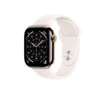 Apple Watch Series 11 GPS + Cellular 42mm Gold Titanium Case with Light Blush Sport Band - S/M (MF8W4ZR/A)