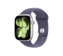 Apple Watch Series 11 GPS + Cellular 46mm Silver Aluminium Case with Purple Fog Sport Band - S/M