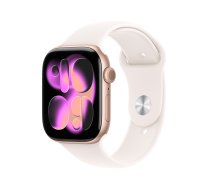 Apple Watch Series 11 GPS + Cellular 46mm Rose Gold Aluminium Case with Light Blush Sport Band - M/L (MFCJ4ZR/A)