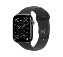 Apple Watch Series 11 GPS + Cellular 46mm Slate Titanium Case with Black Sport Band - S/M