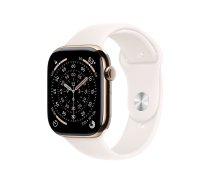 Apple Watch Series 11 GPS + Cellular 46mm Gold Titanium Case with Light Blush Sport Band - M/L