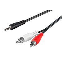 Delock Kabel Audio 3,5 mm Klinkenstecker > 2 x Cinch Stecker 1,5 m (84000)