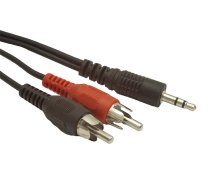 Turime | Cable MINIJACK/2XRCA (CHINCH)M/M 5M | ITwork sandėlyje