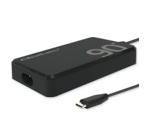 Qoltec 90W GaN Super Fast SLIM Wall Charger | XP | 5-20V | 4.5A | USB-C 3.1 | Laptop | MacBook | Smartphone | + cable