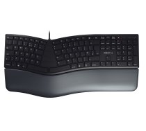 CHERRY KC 4500 ERGO - Tastatur - USB - QWERTY - GB - Schwarz (JK-4500GB-2)