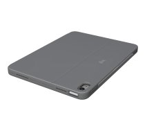 Logitech Combo Touch - Tastatur und Foliohülle - mit Trackpad - hintergrundbeleuchtet - Apple Smart connector - QWERTZ - Deutsch - Oxford Gray - für Apple 10,9-inch iPad Air, 11-inch iPad Air (920-012629)