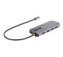 StarTech.com USB C Multiport Adapter - USB C auf HDMI Adapter 4K 60Hz - 5Gbit/s USB-A 3.0 Hub - 100W Power Delivery Pass-Through - GbE - 30cm Kabel - Laptop Dockingstation/Reisedock - Thunderbolt 3 und 4 Kompatibel (127B-USBC-MULTIPORT)