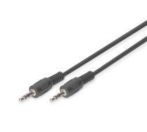 Assmann Audio connection cable. stereo 3.5mm 1.50m. CCS. 2x0.10/10.shielded. M/M. black (AK-510100-015-S)