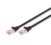DIGITUS Premium - Patch-Kabel - RJ-45 (M) - RJ-45 (M) - 50cm - FTP - CAT 6 - glatt, mit Knickschutz - Schwarz (DK-1644-005/BL)