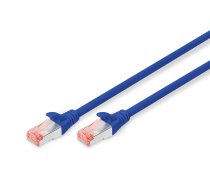 DIGITUS - Patch-Kabel - RJ-45 (M) - RJ-45 (M) - 50cm - SFTP - CAT 6 - glatt, halogenfrei, mit Knickschutz - Blau, RAL 5017 (DK-1644-005/B)