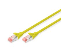DIGITUS - Patch-Kabel - RJ-45 (M) zu RJ-45 (M) - 50cm - SFTP - CAT 6 - geschirmt, halogenfrei, ohne Haken - Gelb, RAL 1018 (DK-1644-005/Y)