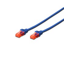DIGITUS Professional - Patch-Kabel - RJ-45 (M) bis RJ-45 (M) - 25cm - UTP - CAT 6 - halogenfrei, geformt, ohne Haken - Blau (DK-1617-0025/B)
