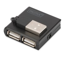 DIGITUS DA-70217 DIGITUS HUB/Koncentrator mini 4-portowy USB 2.0 SuperSpeed, pasywny, czarny