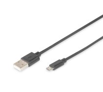 Assmann USB connection cable. type A - micro B M/M. 1.0m. USB 2.0 compatible. UL. bl (AK-300127-010-S)