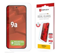 DISPLEX Panzerglas (10H) für Google Pixel 9a Eco-Montagerahmen, Tempered Glas, kratzer-resistente Schutzfolie, hüllenfreundlich