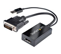 StarTech.com DVI auf DisplayPort Adapter mit USB Power - DVI-D zu DP Video Adapter - DVI zu DisplayPort Konverter - 1920 x 1200 - Display-Adapter - Dual Link - DVI-D (M) bis DisplayPort (W) - USB-Strom
