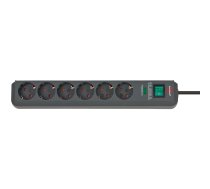 Brennenstuhl Eco-Line 13.500A ÜSS 6-fach anthrazit 1,5m Blister, 1159710, Eco-Line 13.500A Überspannungsschutz-Steckdosenleiste 6-fach anthrazit 1,5m H05VV-F 3G1,5, Mit Schalter (beleuchtet)