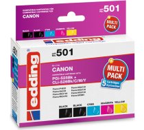 edding printer cartridges EDD-501 2x black, cyan, magenta, yellow compatible with Canon PGI-525 BK,