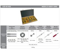 FANAR TAPS AND DIES set. 29cz M3-M12, CZB-29 HSS.