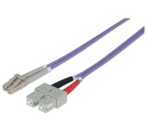 Intellinet Fiber Optic Patch Cable, OM4, LC/SC, 2m, Violet, Duplex, Multimode, 50/125 µm, LSZH, Fibre, Lifetime Warranty, Polybag - Patch-Kabel - SC multi-mode (M) zu LC Multi-Mode (M) - 2,0m - Glasfaser - Duplex - 50/125 Mikrometer - OM4 - halogenfrei - violett (750929)