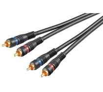 Wentronic AVK 132-150 1.5m - 2 x RCA - 2 x RCA - Männlich/männlich - Schwarz (50032)