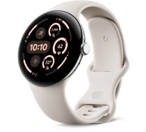 Google Pixel Watch 3 AMOLED 45 mm Digital Touchscreen 4G Silver Wi-Fi GPS (satellite)