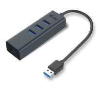 USB 3.0 Metal 3 Port HUB with Gigabit Ethernet Adapter