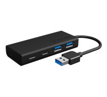 ICY BOX IB-HUB1426-U3 - USB 3.2 Gen 1 (3.1 Gen 1) Type-A - USB 3.2 Gen 1 (3.1 Gen 1) Type-A - USB 3.2 Gen 1 (3.1 Gen 1) Type-C - 5000 Mbit/s - Schwarz - Aluminium - Kunststoff - 0,1 m (IB-HUB1426-U3)