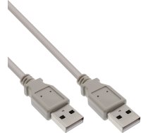 InLine® USB 2.0 Cable Type A male / male beige 3m